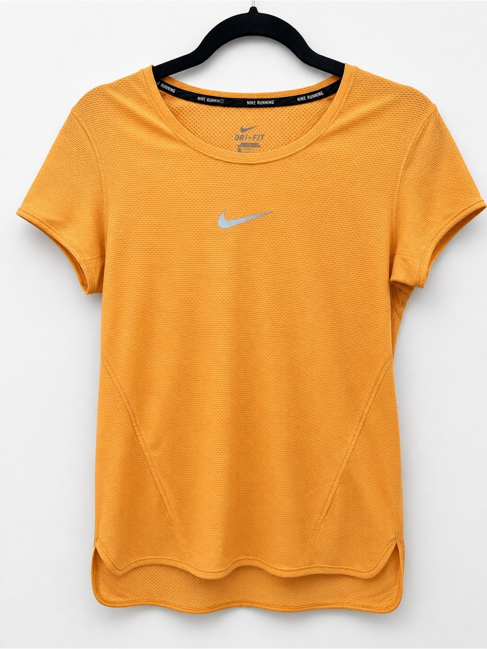 Nike Running Dri-FIT Orange Mesh Performance Running Tee Top S